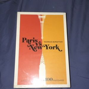 Anthropologie NWT Paris vs New York 100 postcards